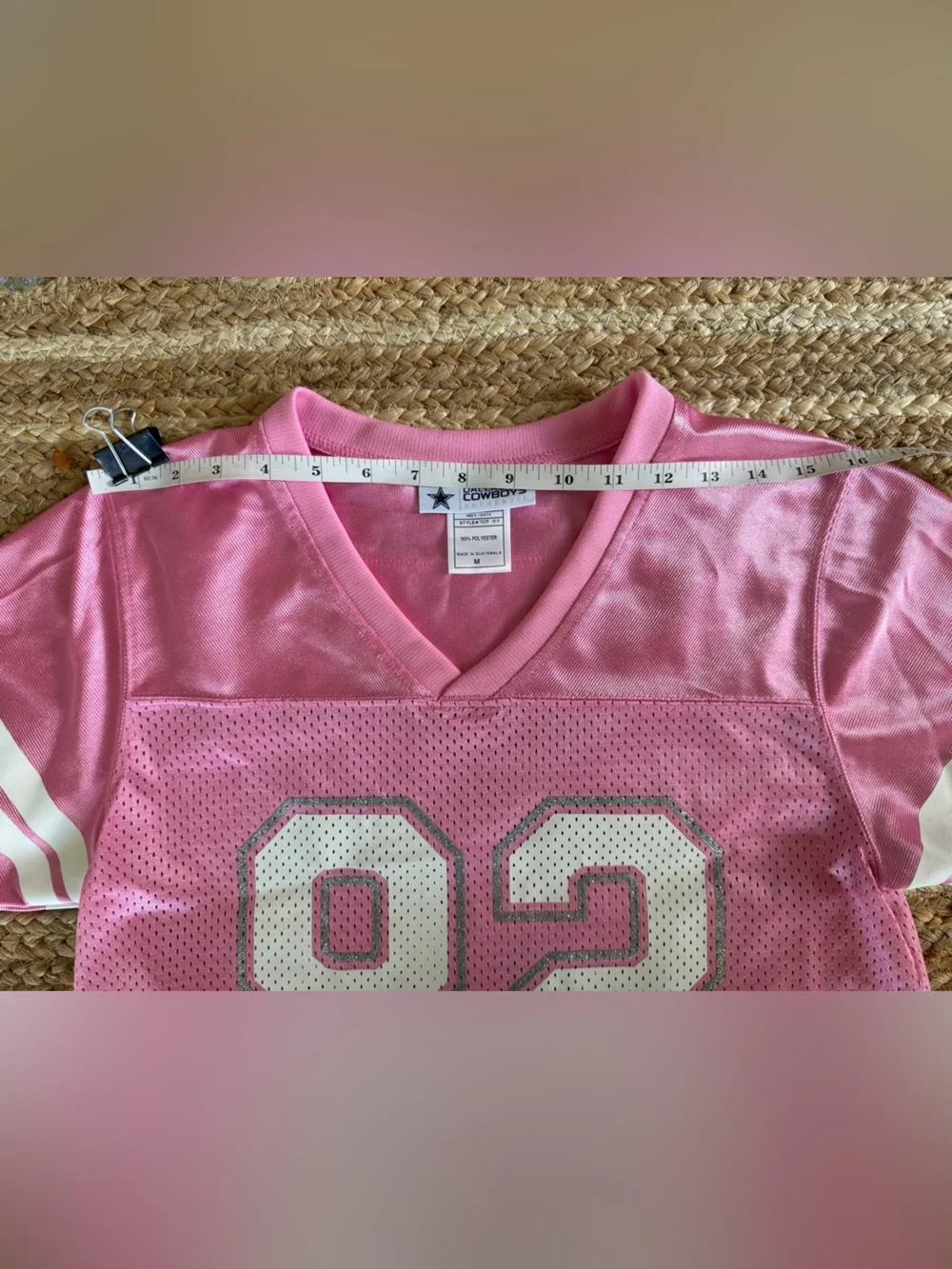 NFL Girls' Pink Dallas Cowboys #82 Mesh Jersey Size M
